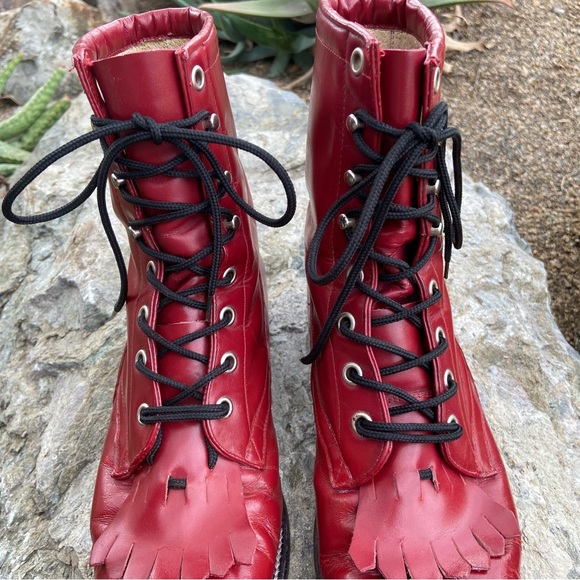 TONY LAMA Vintage Lace Up Tasseled Ropers - Picture 6 of 14